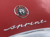 Sprint boot badge, with Alfa Romeo emblem