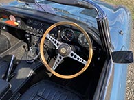 Jaguar E type cockpit controls