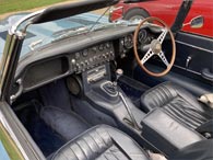 E-type Jaguar cockpit view