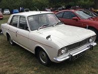 The mk2 Cortina is far less curvaceous than the better known mk3