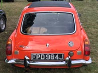 The fixed roof MGB GT rear windscreen