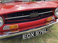 TR6 grille badge