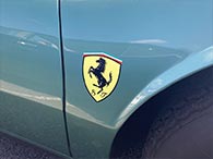Ferrari’s rampant stallion logo (SF is denoting Ferrari Scuderia)