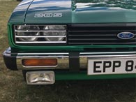 The mkIII Capri had four headlamps and black Aeroflow grille