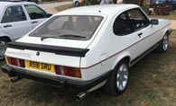 Side/rear view. Capri 2.8 injection markings match the side tape stripe